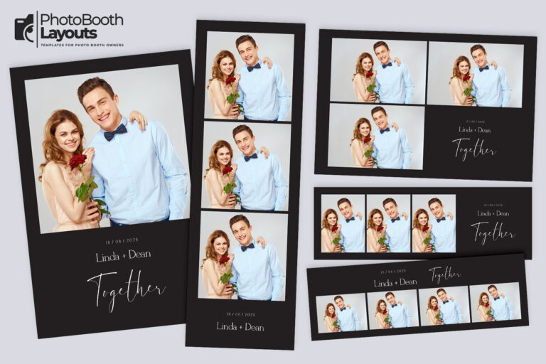 Black Wedding Photo Booth Template • Canva, Darkroom, LumaBooth, Photoshop, Fiesta & DSLR Booth