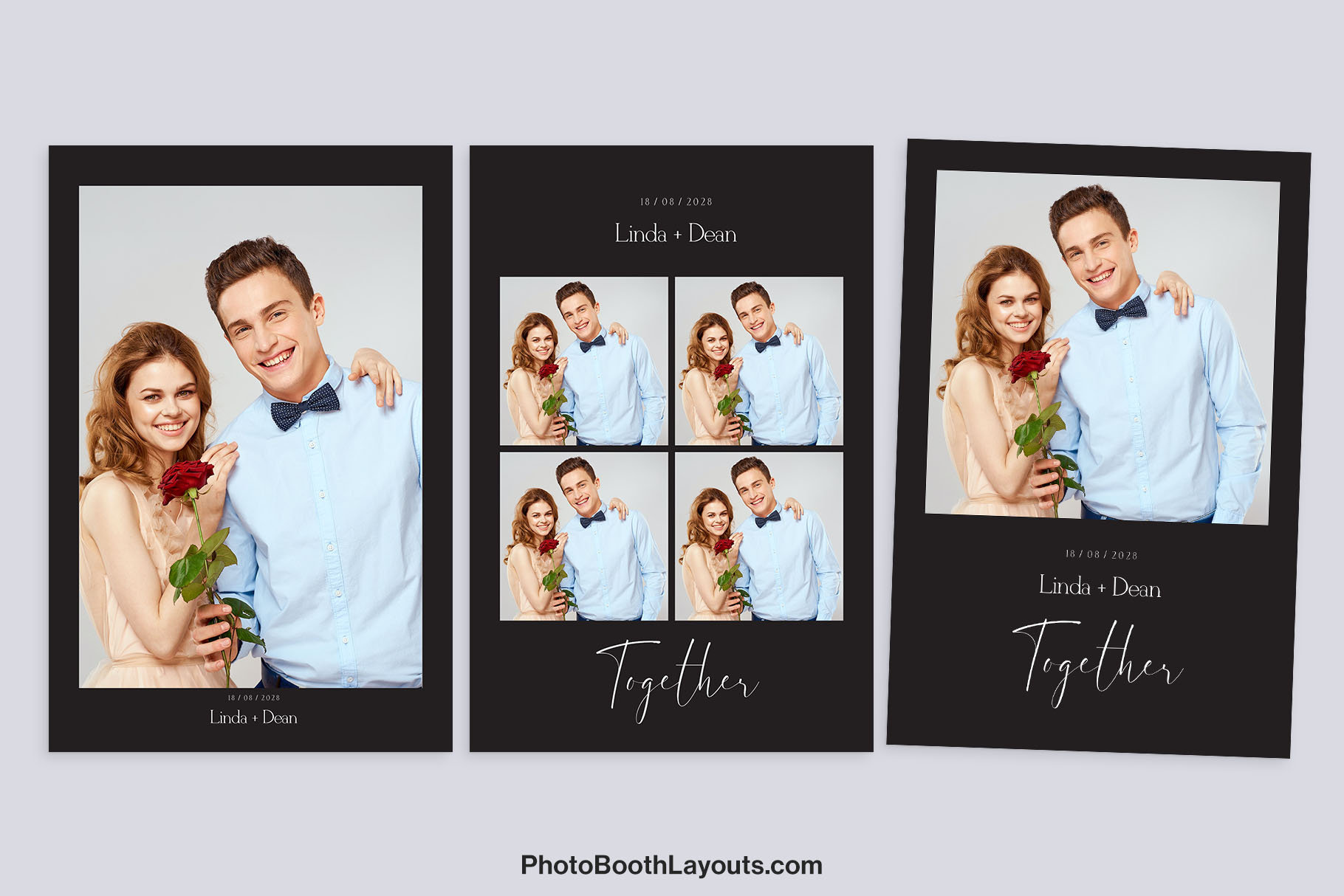 Black Wedding Photo Booth Template • Canva, Darkroom, LumaBooth, Photoshop, Fiesta & DSLR Booth