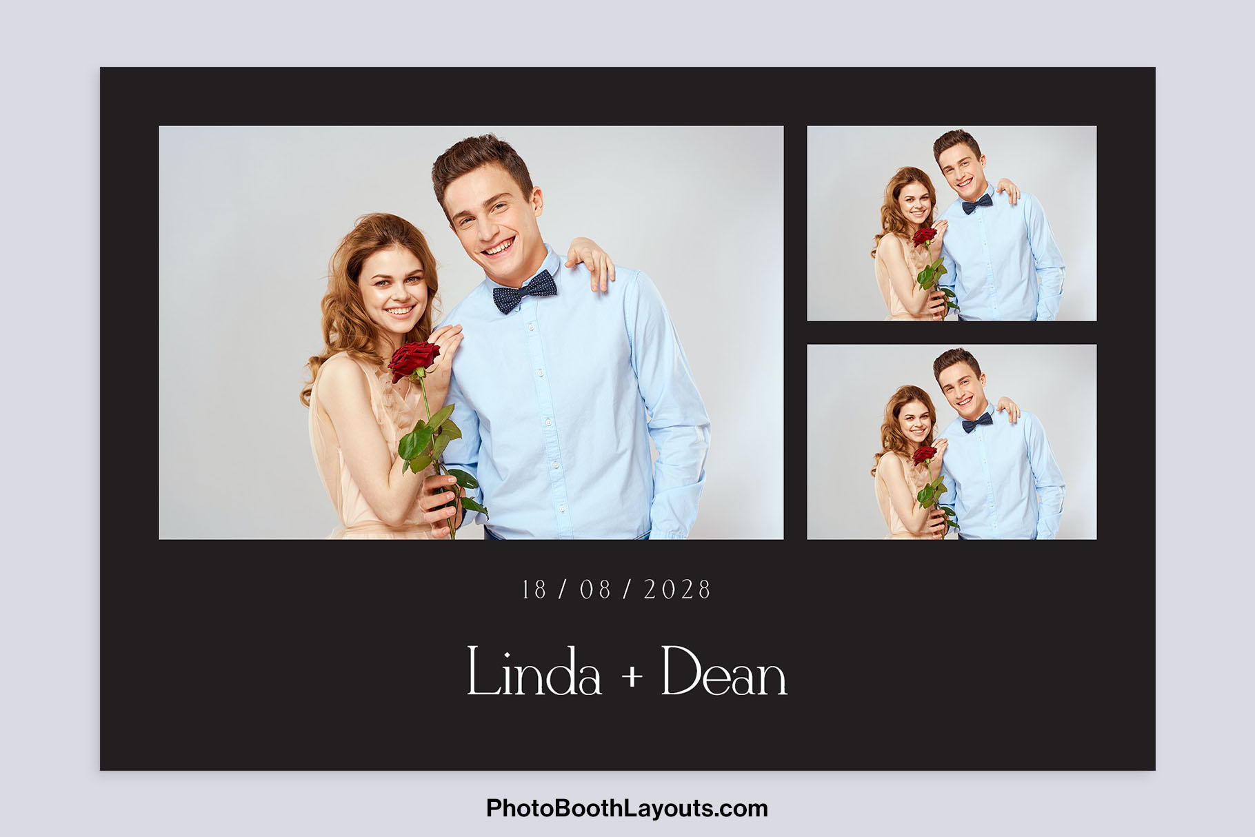 Black Wedding Photo Booth Template • Canva, Darkroom, LumaBooth, Photoshop, Fiesta & DSLR Booth