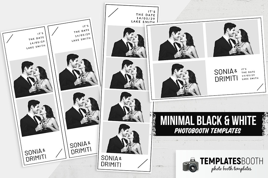 Bold Minimal Black & White Photo Booth Template