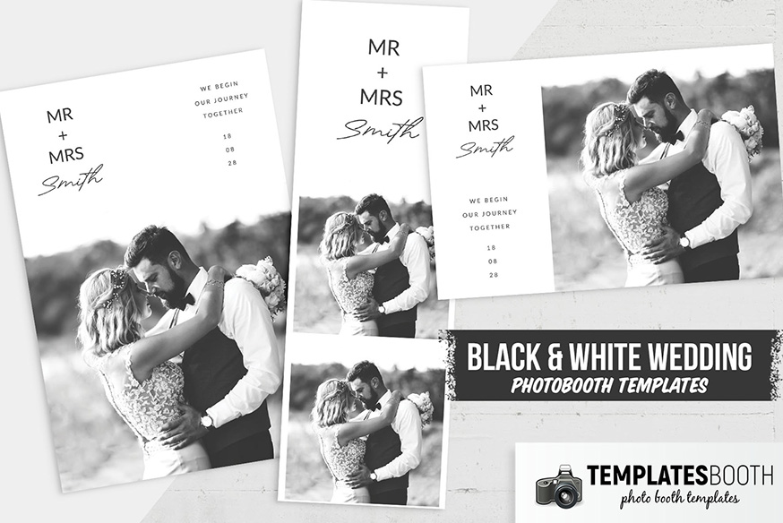 Minimalist Black & White Photo Booth Template