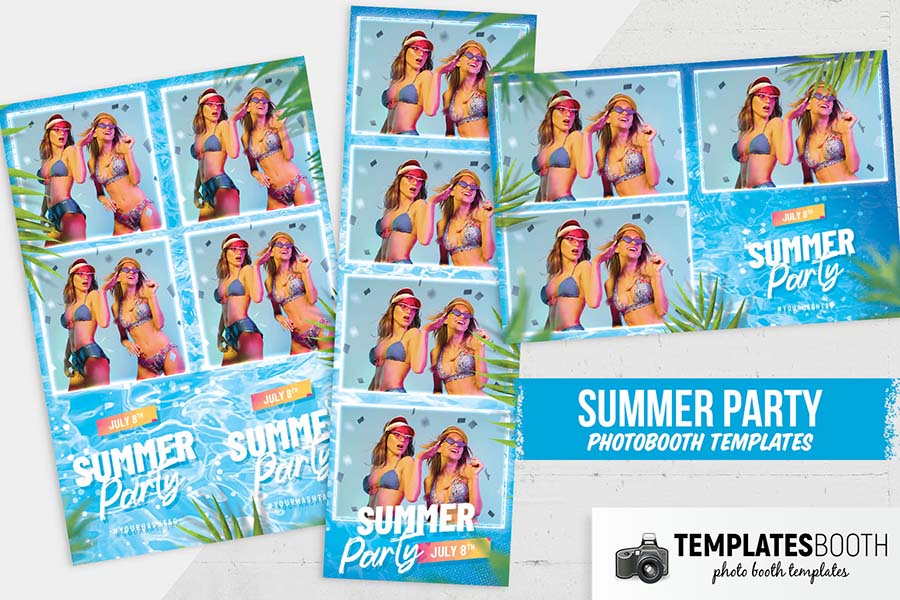 Pool Party Photo Booth Template