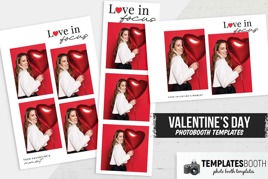 Modern Valentines Day Photo Booth Template
