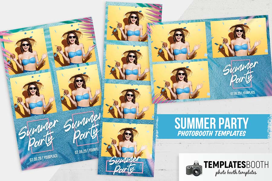 Summer Vibes Photo Booth Template