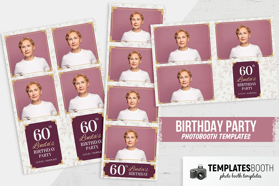 60th Birthday Photo Booth Template