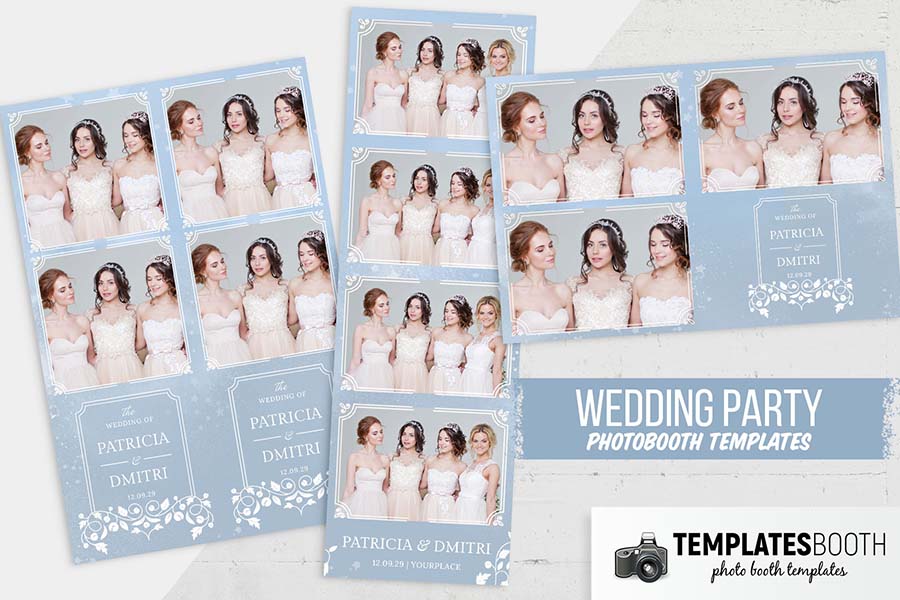 Blue Wedding Photo Booth Template