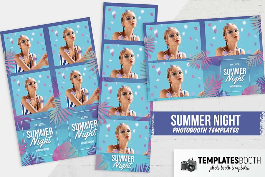 Summer Vibes Photo Booth Template