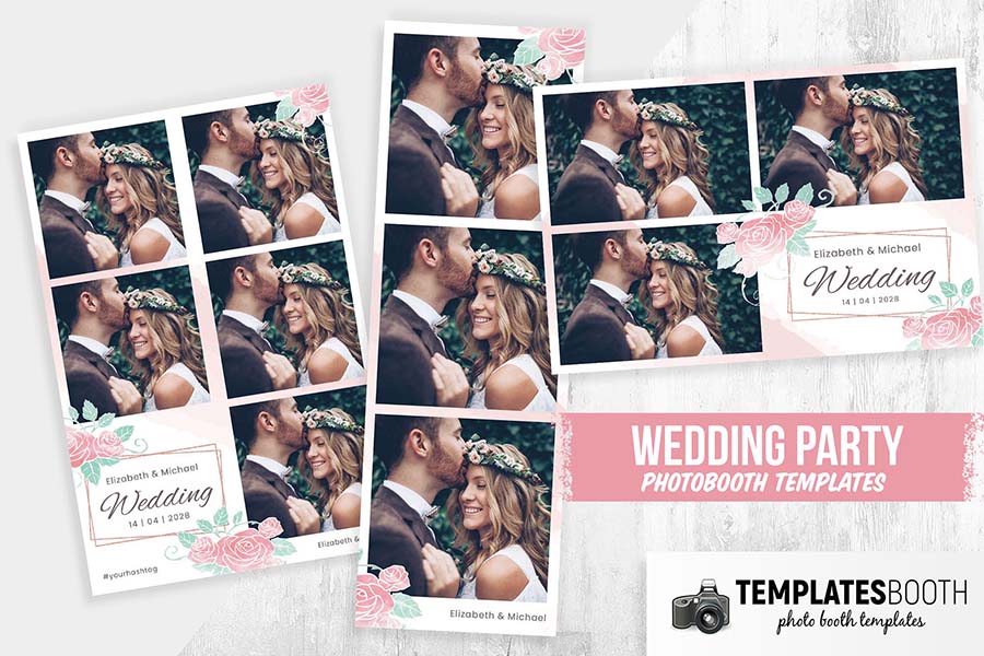 Rose Wedding Photo Booth Template