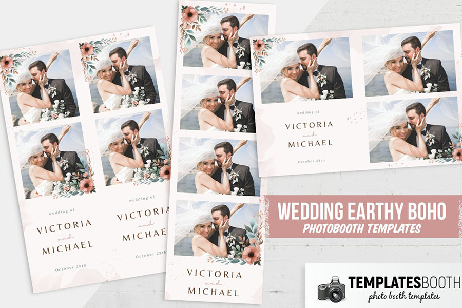 Earthy Boho Wedding Photo Booth Template