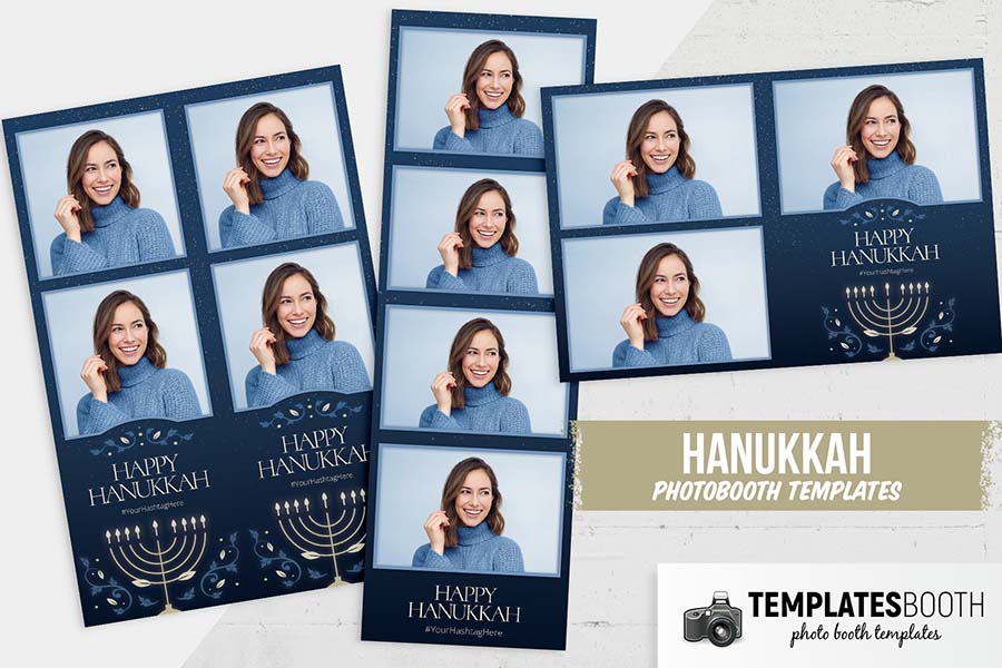 Happy Hanukkah Photo Booth Template