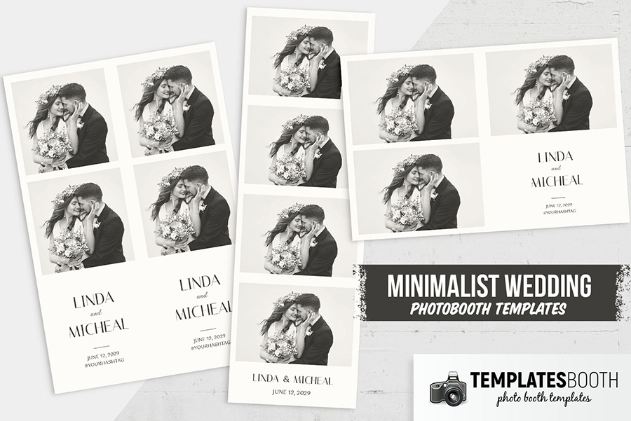 Off-White Wedding Photo Booth Template
