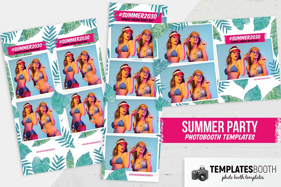 Free Summer Photo Booth Template