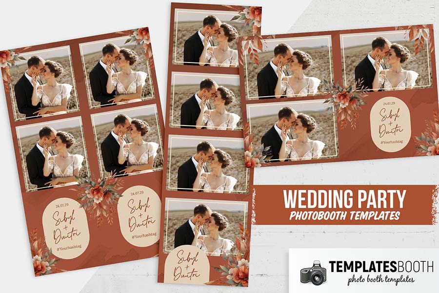 Rustic Orange Photo Booth Template