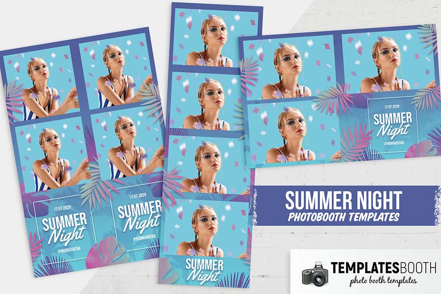 Free Summer Party Photo Booth Template