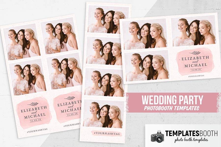 Pink Watercolor Photo Booth Template