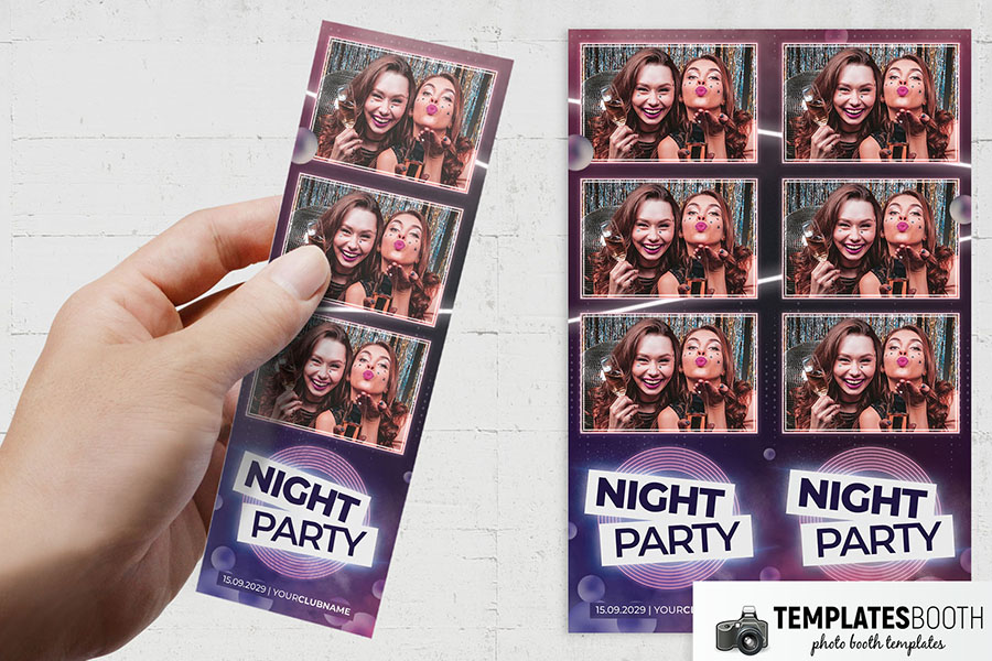 Nightclub Party Photo Strip Template