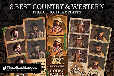 Country and Western Photo Booth Templates