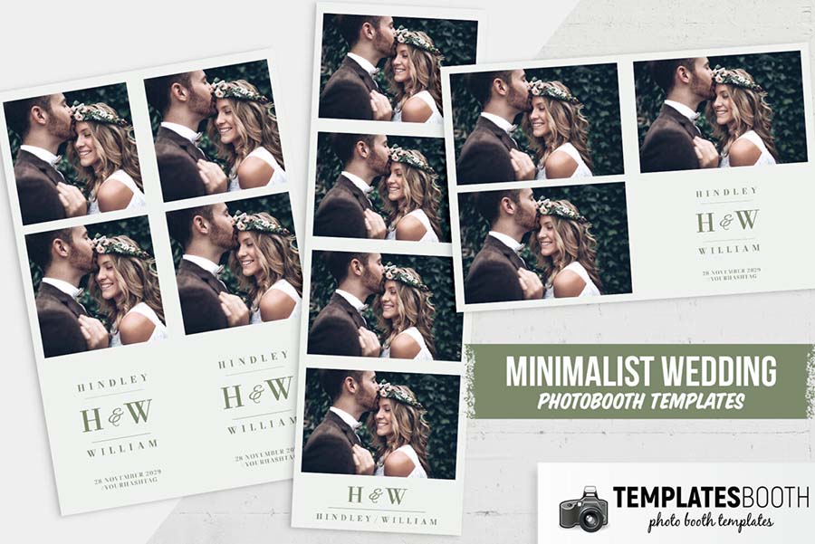 Sage Wedding Photo Booth Template
