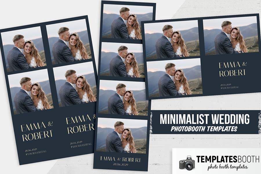 Slate Blue Photo Booth Template
